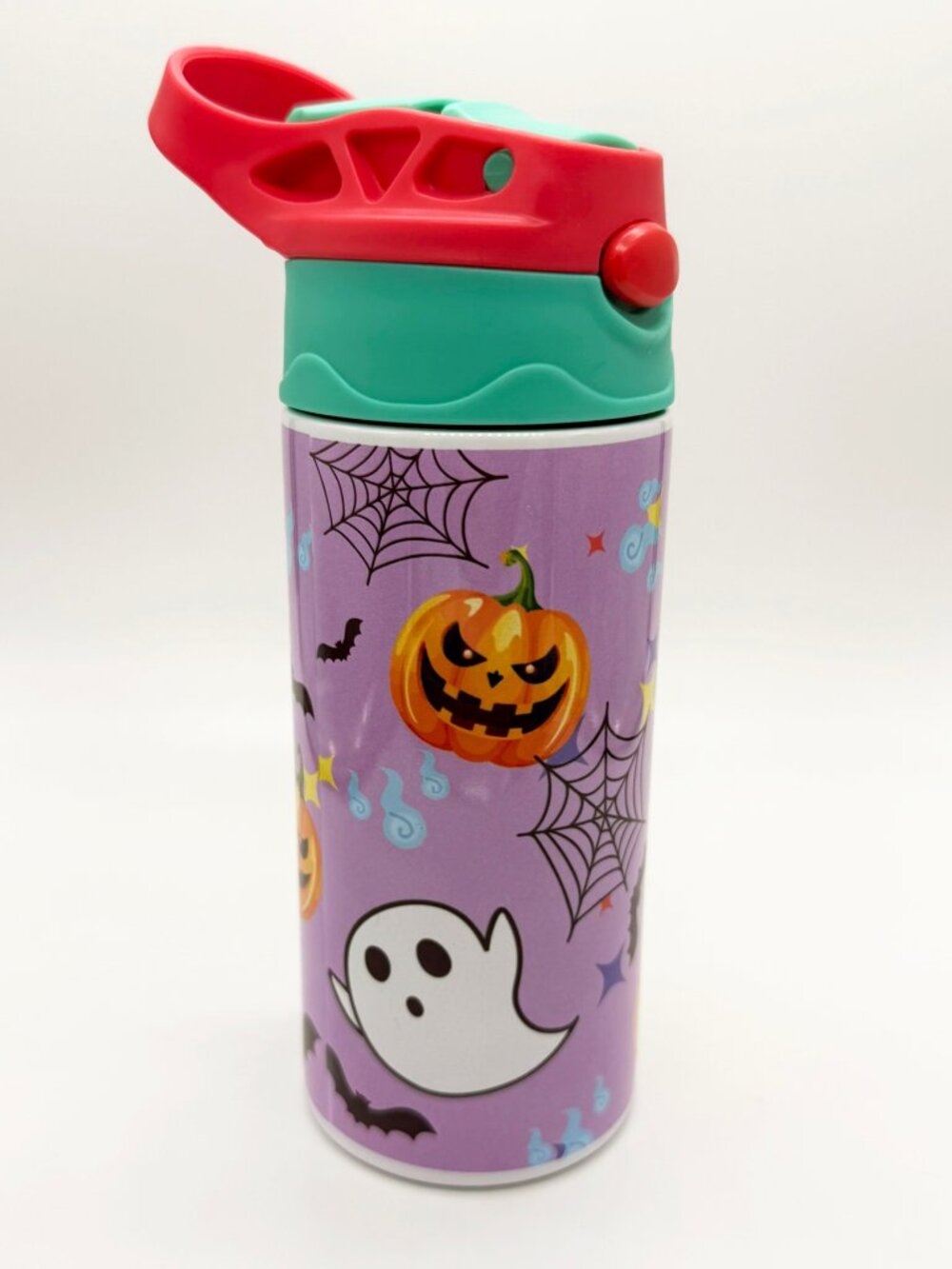 Kids Sippy Cup Flip Top Halloween Spooky Mug Coffee Skinny Tumbler 12 oz